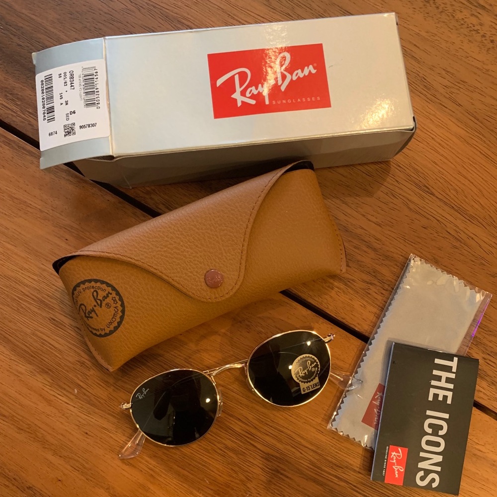 Gold round 50mm Ray Bans